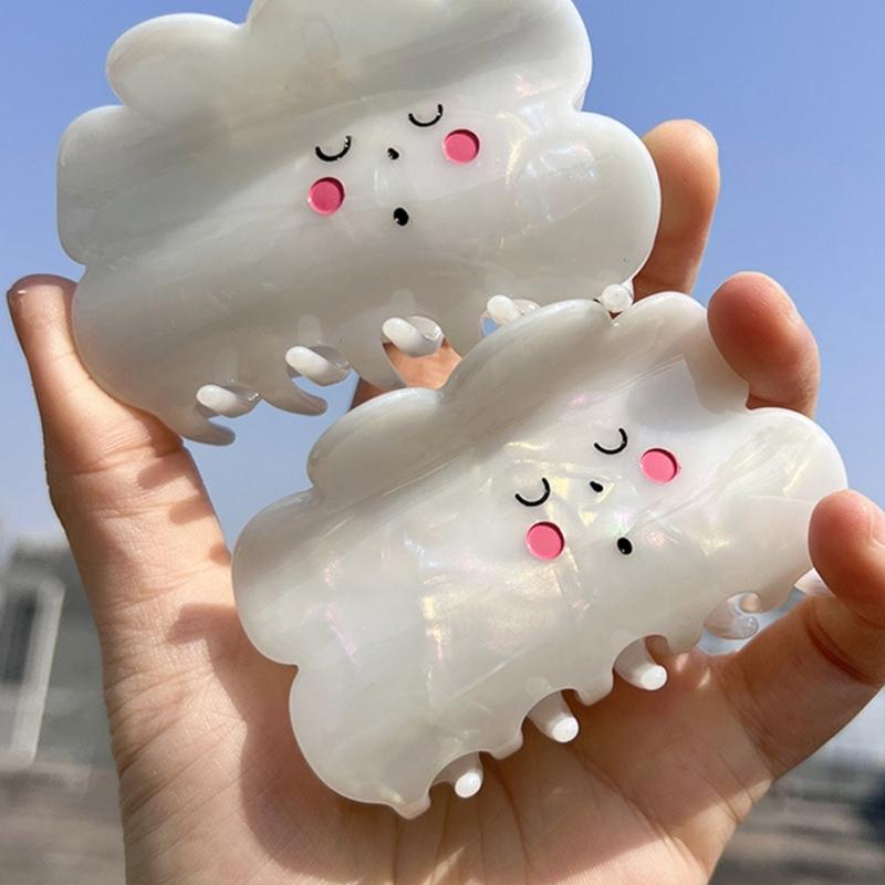 Small-fresh Hair Claw and Hair Comb Cloud Shape Small Mirror Non-slip Headwear