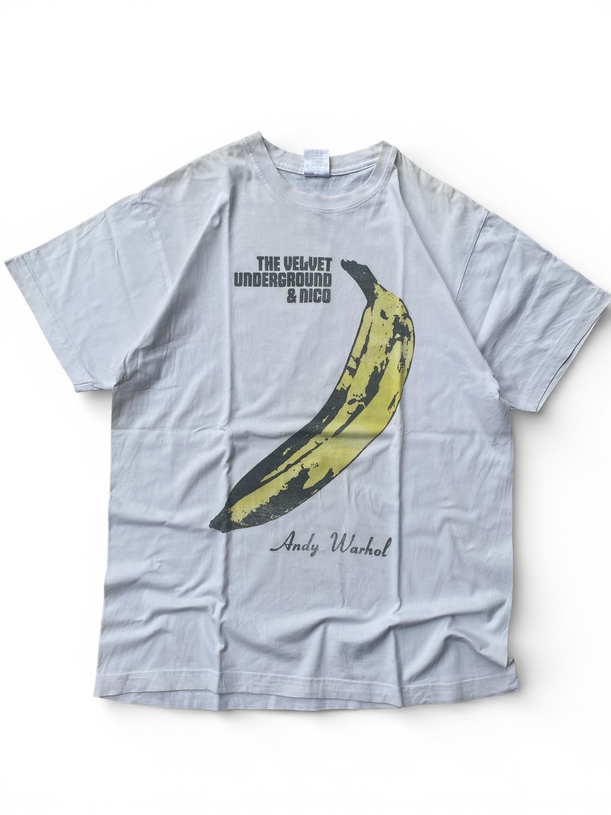 Velvet Underground Nico Andy Warhol Banana T Shirt Mens L White Graphic Band Tee XXXXL