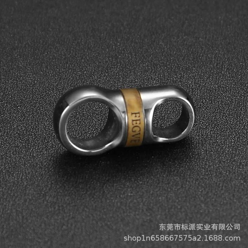 Handmade Titanium Alloy Keychain with Universal Joint & 360° Rotation