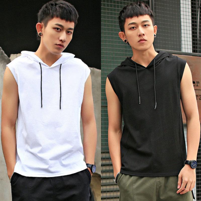 Men's Trendy Sleeveless Hooded Summer Vest T-Shirt
