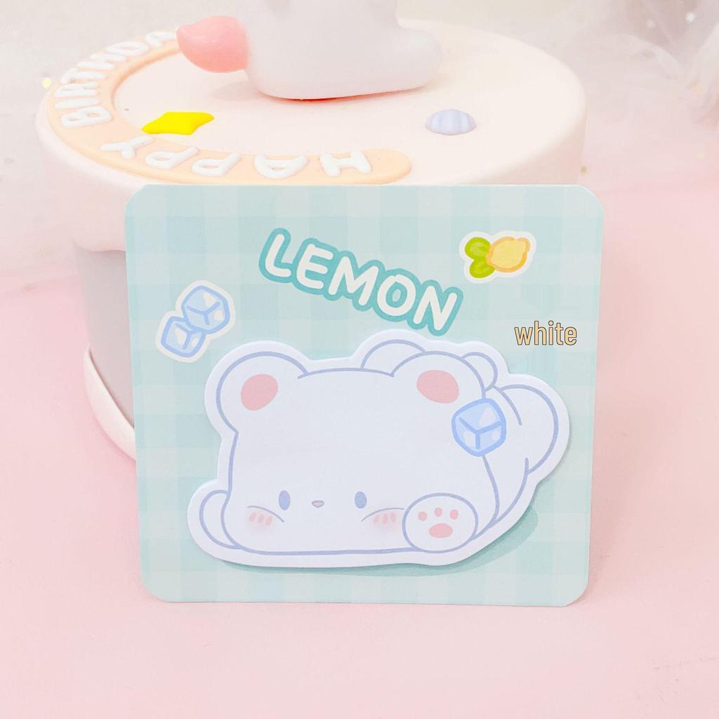 Charming Japanese-Style Sticker Set: Cartoon, Student, Portable, Irregular-Shaped Sticky Notes for Office & Home