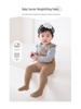 Girls' Combed Cotton Solid Color Tights - Breathable Spring & Autumn Weightlifting Pants for Infants