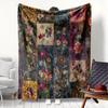 1 Stück Vintage Blumen Wiesenblumen Decken Weiche Flanell Dünne Decken für Zuhause Büro Reisen Camping Perfekte Geschenke Ganzjahresgebrauch