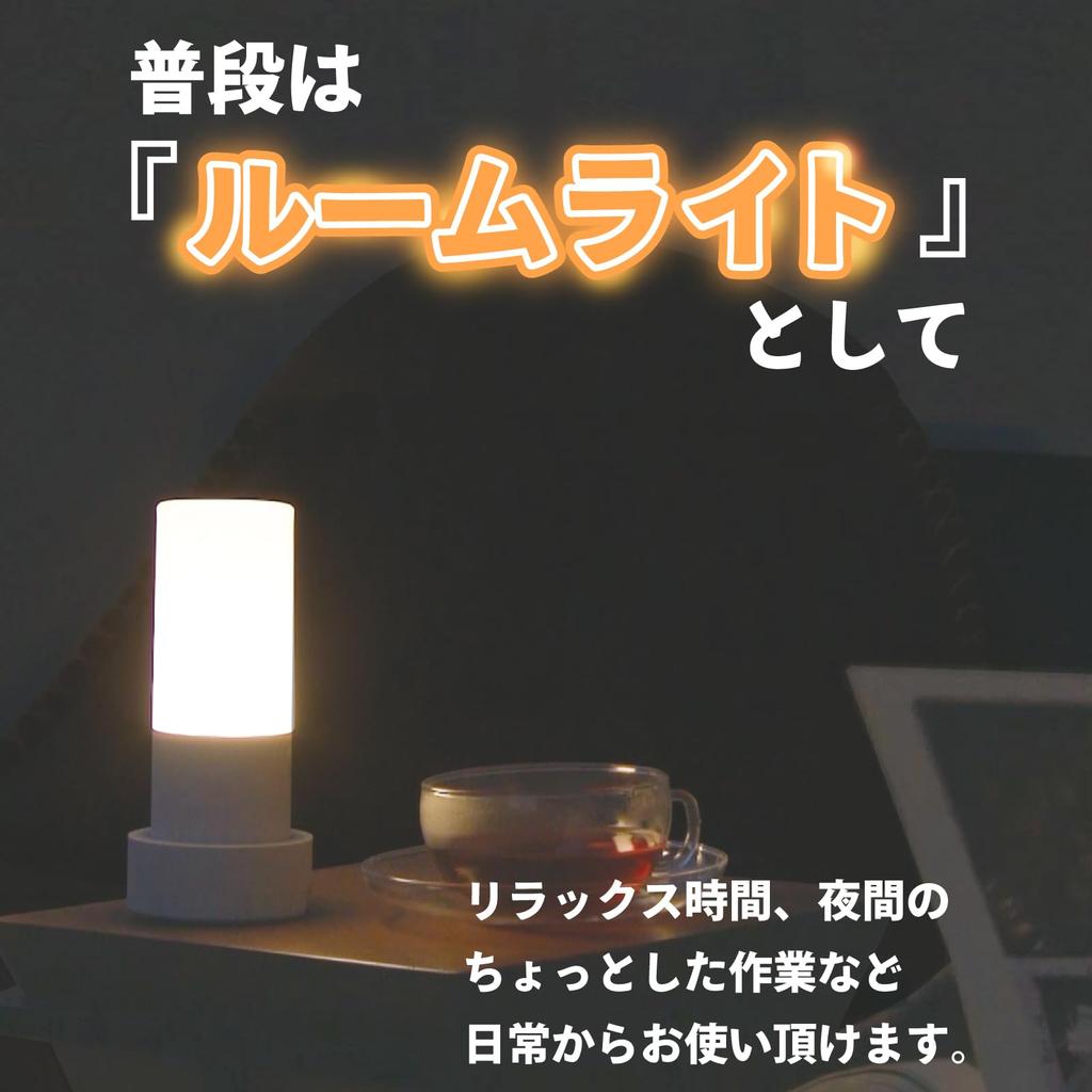 TOPLAND TSL1-WT Desk Lamp [Automatically Turns On During Power Outages] DeskRoom Light, Compact, Stylish Bedside Lamp, Rechargeable USB, Dimmable and