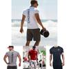 Luxurious Men Gym Bodybuilding Tank Top Muscle Short Sleeve Casual Tee Shirt