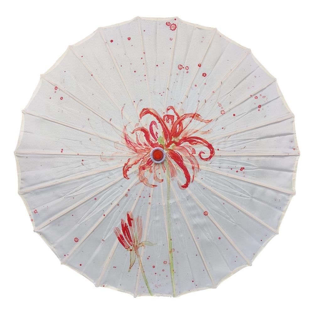 Handheld Silk Cloth Women Umbrella Chinese Style Chinese Oil Paper Umbrella  Party Style 6