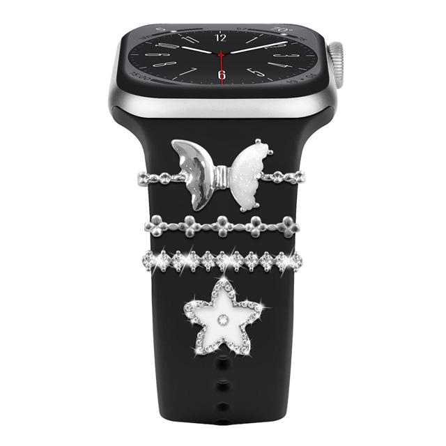 Decoration For Apple watch ultra 2 band 10 9 11 Diamond Jewelry Charms Accessories samsung/Huawei/amazfit strap 20/22mm Bracelet