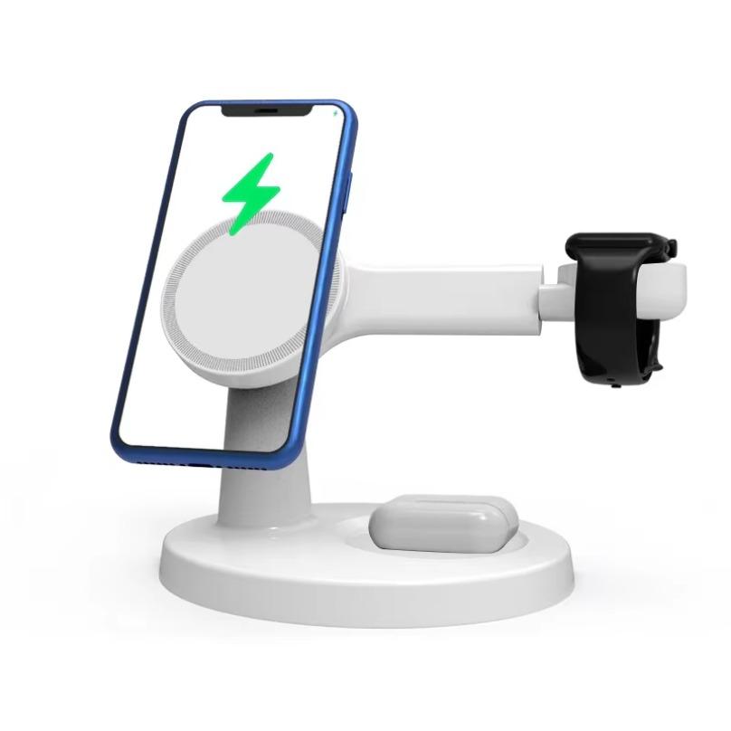Magnetic Wireless Charger Stand 3 In 1 For Magsafe iPhone 16 15 14 13 Pro Max Apple Watch 9 8 AirPods Pro Fast Charging Station