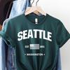 Seattle Tee, Seattle Washington Shirt, Vintage Emerald City Travel Tee, Pacific Northwest Graphic T-Shirt Gift