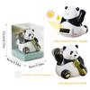 Panda de brazo tembloroso con energía solar, decoración para coche, muñeco con cabeza temblorosa, adorno para coche, accesorios para coche, decoración del salpicadero, estilo de coche