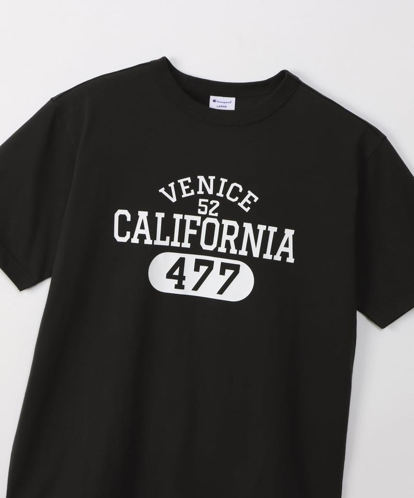 Champion Basic Short Sleeve Off USA Crew Men's T-Shirt, Black, 100% Cotton, Print, Neck, C3-B344