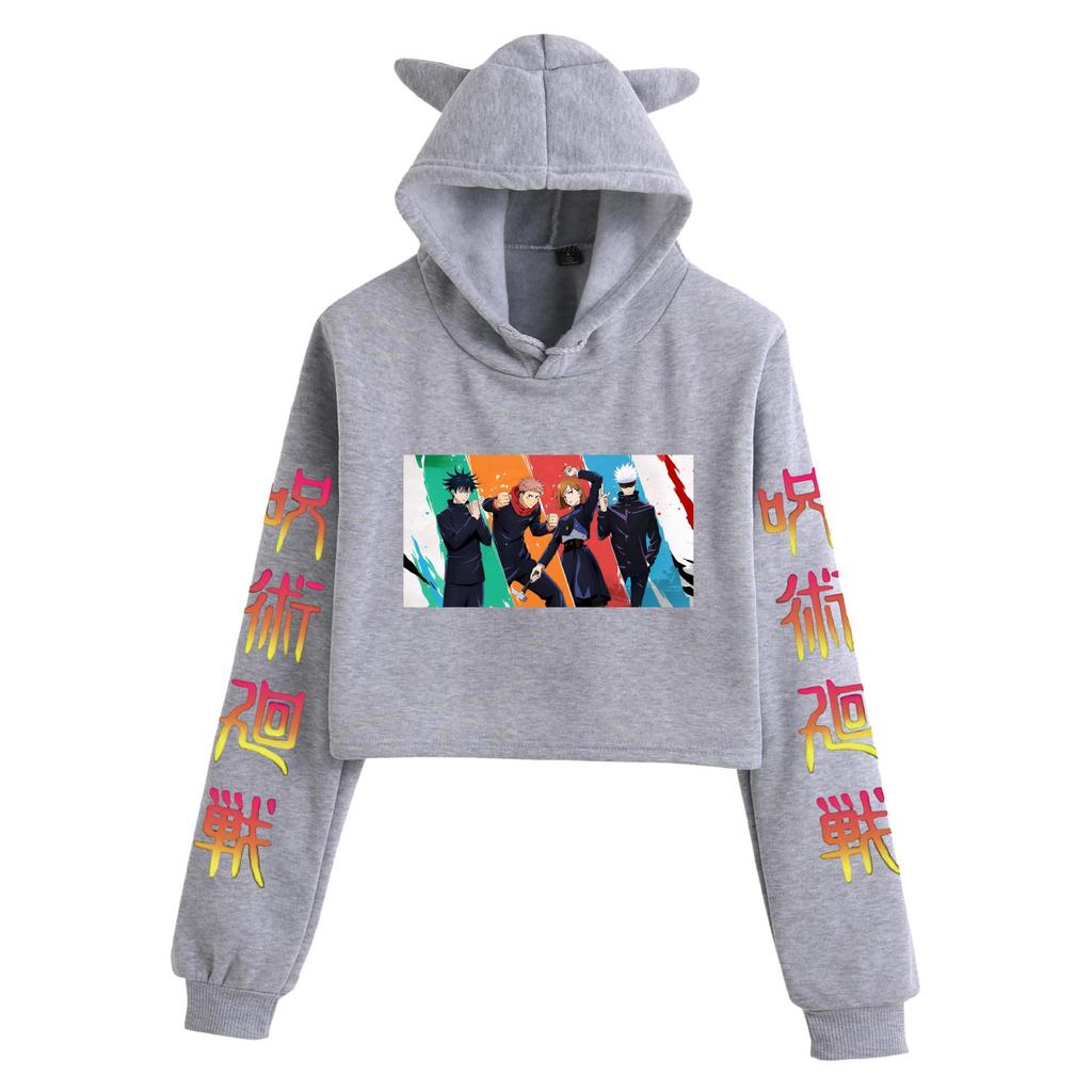 Jujutsu Kaisen Women's Cat Ear Hoodie - Casual and Trendy