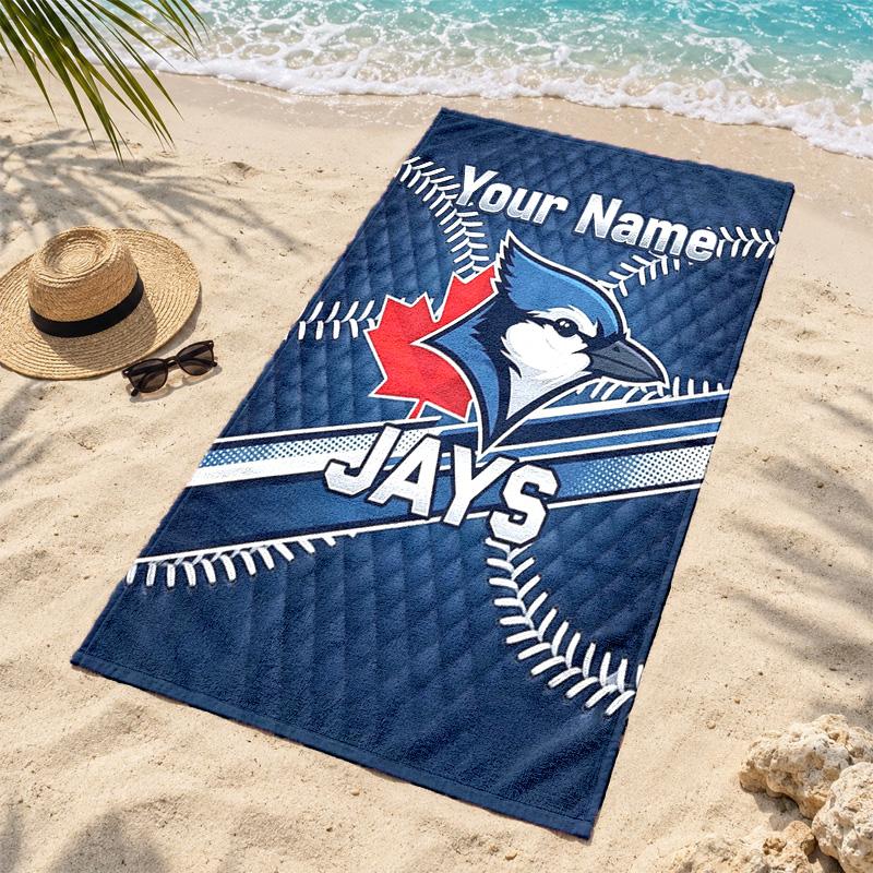 Blue Jays Academy Handtücher mit individuellem Namen dienen auch als Badetücher Sommer-Essential ein Muss für draußen den Strand und den Pool