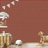 Autumn Plaid Wallpaper Orange, Red and Beige 50x1000
