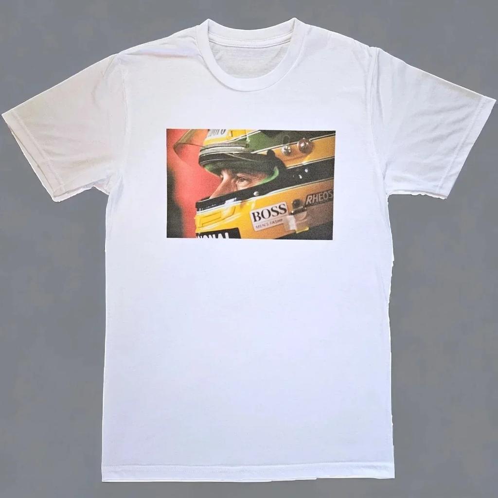 T-shirt Grafiche Formula 1 Ayrton Senna T-shirt da Palestra Uomo Donna Abbigliamento Y2k Liam Payne Stile Retro Top Estivi Magliette