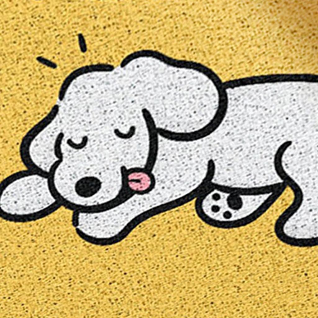 Door Mat Cute Cartoon Dog Pattern Anti Slip Mud Scraping Welcome Rug Front Door Rug Home Decoration