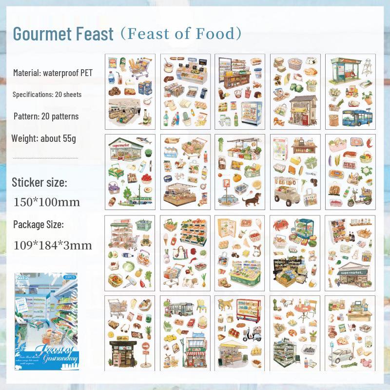 Yue Zhen Die-cut Journal Stickers: Children's DIY Scenery Sticker Book