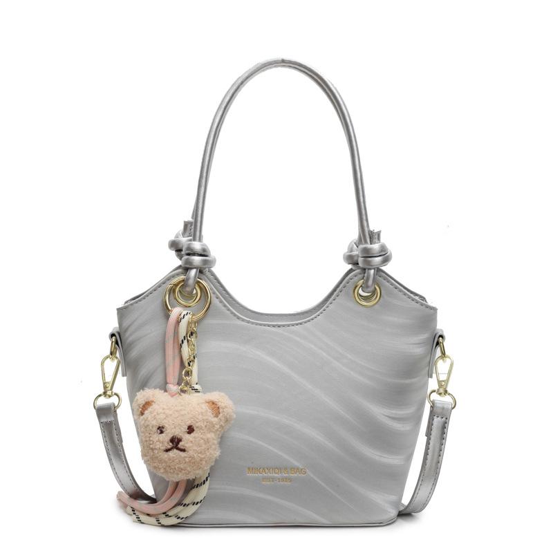 Wholesale New Product Premium Wave Pattern Simple Portable Bucket Bag Women's Leisure Work Commuter Versatile Messenger Bag