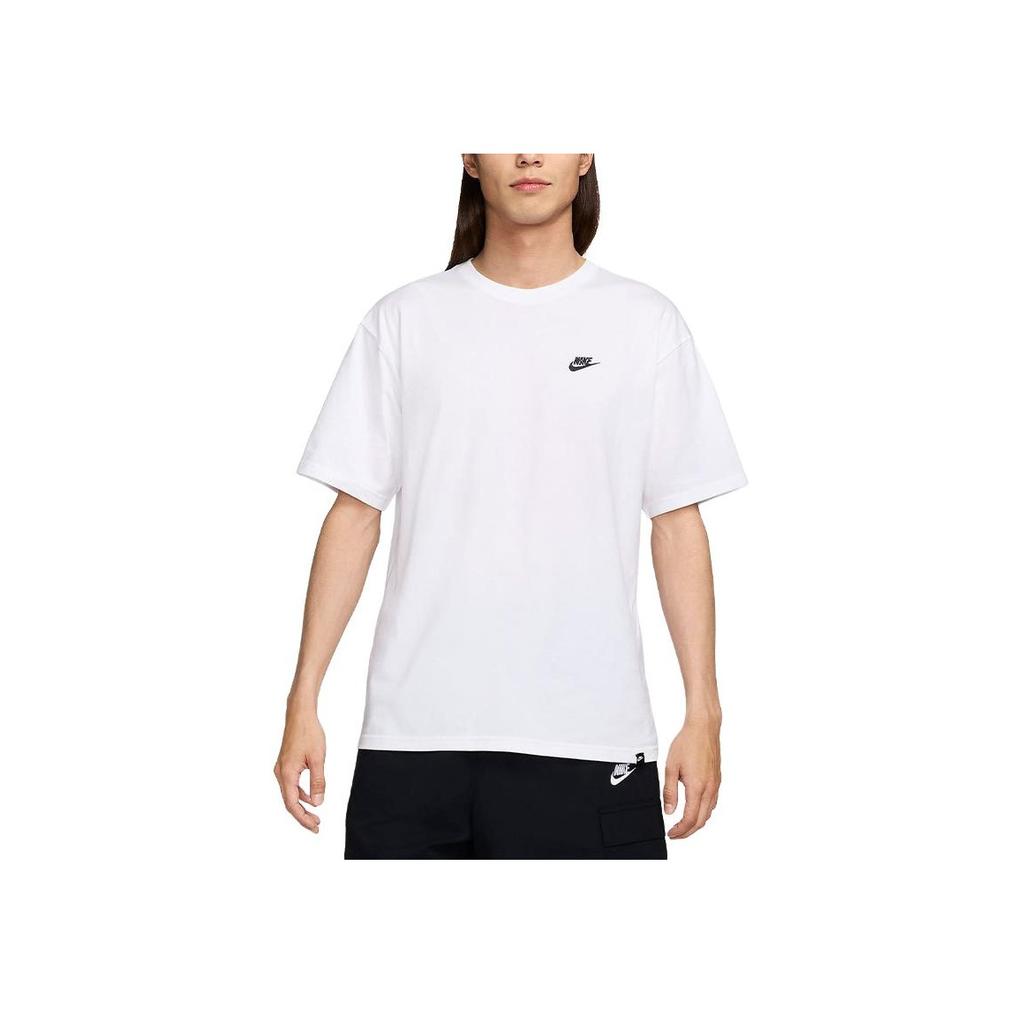 Nike Solid Color Loose Fit Crew Neck Short Sleeve Drop Shoulder T-Shirt Men Tops White FV0376-100