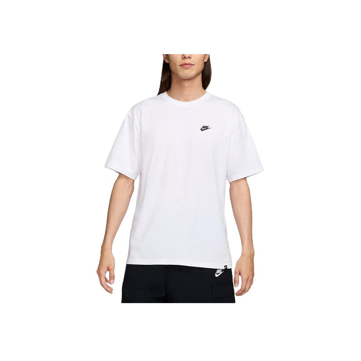 Nike Сплошной цвет, свободная посадка, футболка с круглым вырезом и короткими рукавами, мужские топы, белые FV0376-100 XS