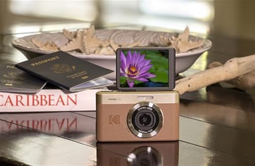 KODAK Pixpro C1 – Ultra-Compact Digital Camera | 13MP BSI CMOS, 4x Zoom, 2.8-inch LCD Screen, LED Flash – Marron