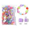 100pcs/lot Candy Color Square Plastic Beads 8mm Loose Spacer Beads For Jewelry Making DIY Crafts Necklace Bracelet Accessories