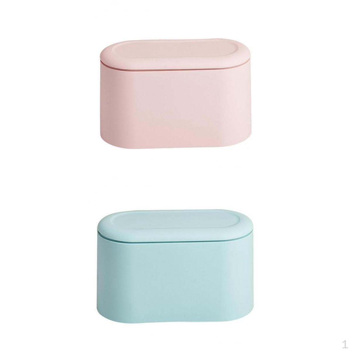 

2x Мусорное ведро для ванной комнаты Маленькое мусорное ведро Корзина для мусора для стола Легкий