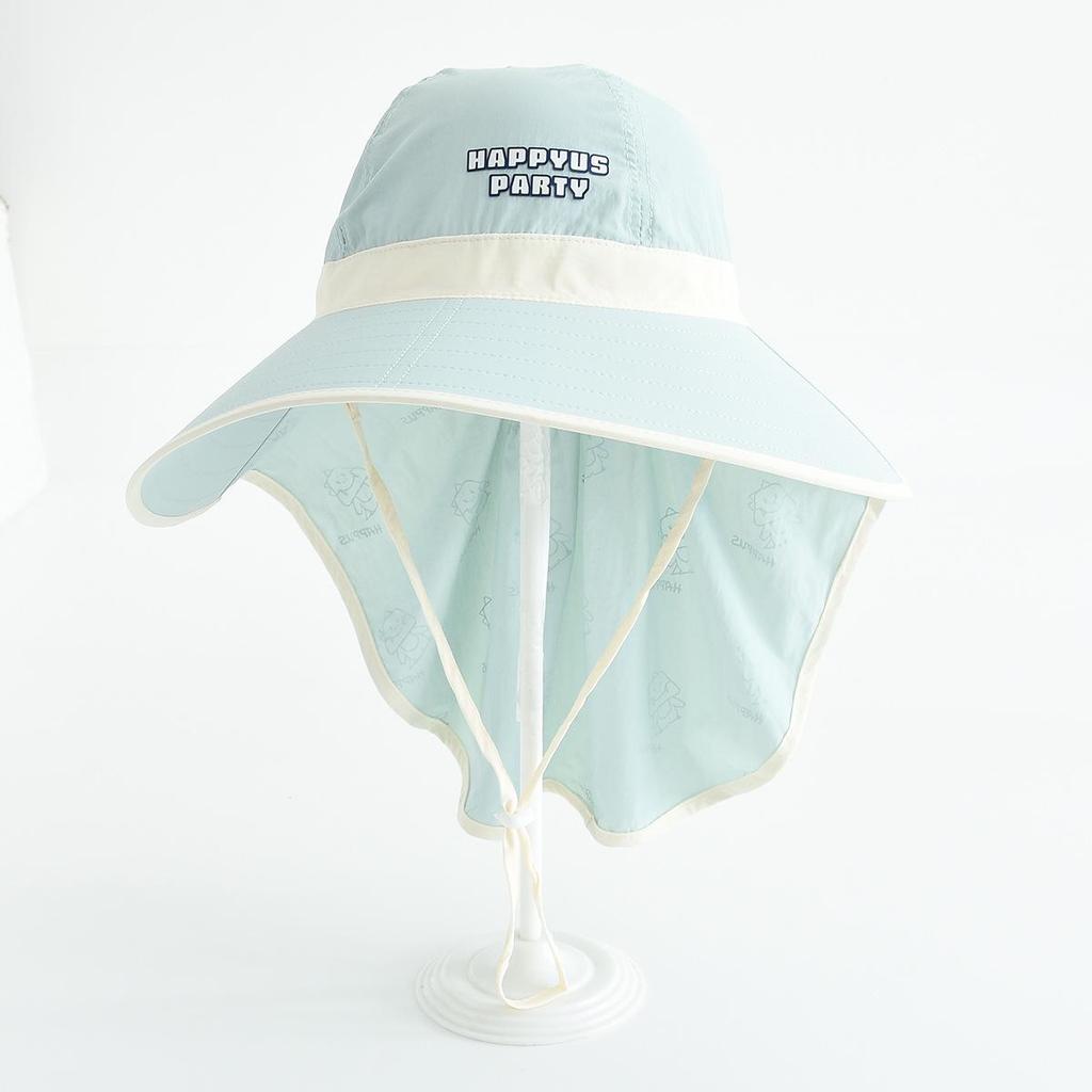 Children's Wide-Brim Sun Hat with Neck Protection - Windproof for Boys & Girls Outdoors