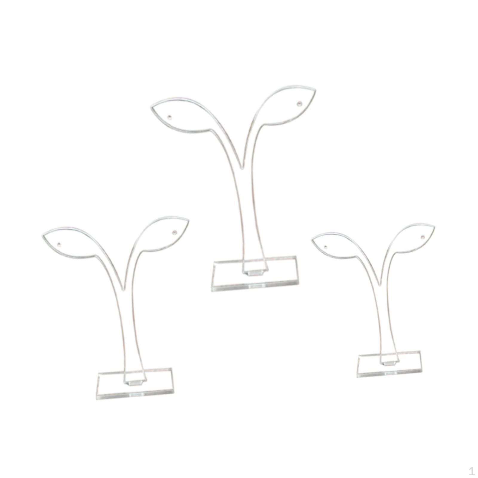 

3 Piece Earring Holder T Shape Display Stand for Jewelry Storage And Organization чистый
