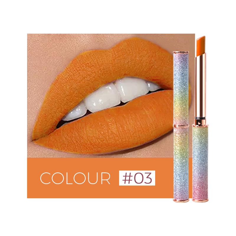 VIBELY Starlight Sparkle Matte Lipstick Dip-in-Cup, No-Fall Crushed Diamond Lipstick
