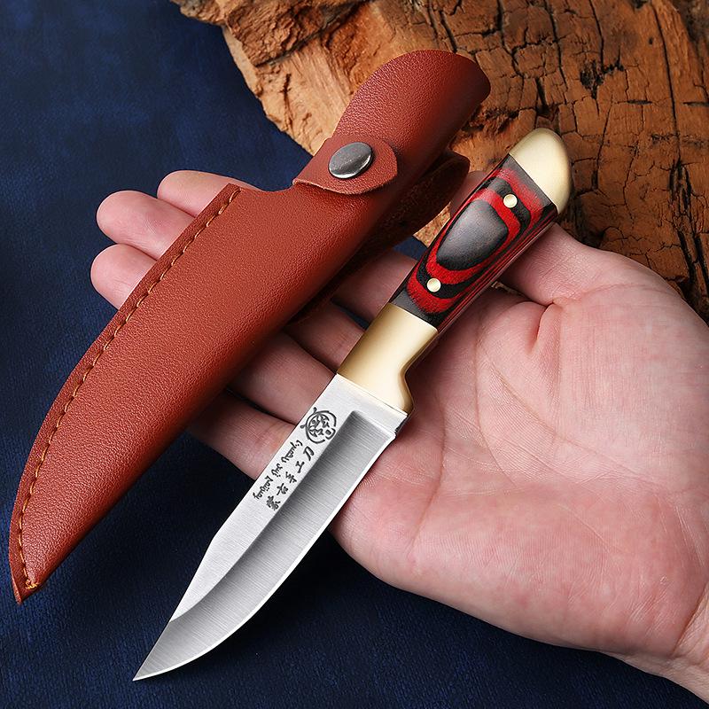 Mongolian Hand-Pulled Meat Knife Set: Includes Steak, Fruit, and Barbecue Knives.