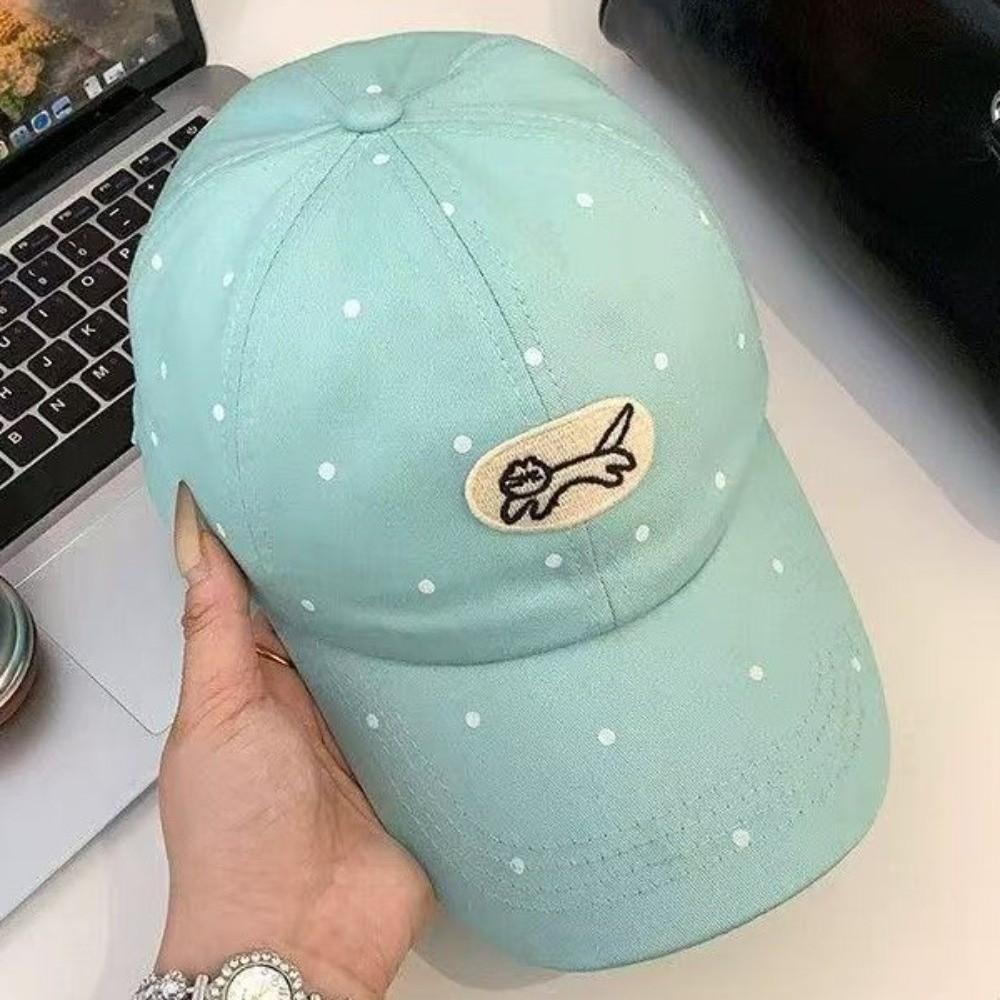 Polka Dots Baseball Hat Embroidered Sun Hats New Peaked Cap Outdoor