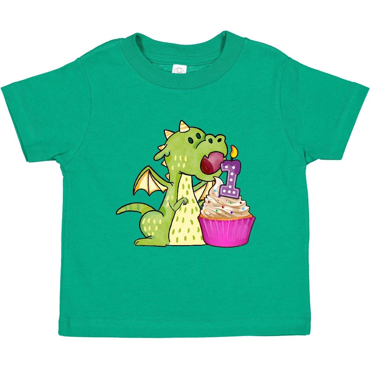 Inktastic Dragon Cupcake 1st Birthday Baby T-Shirt First Cute One 1 Im Year Old 160
