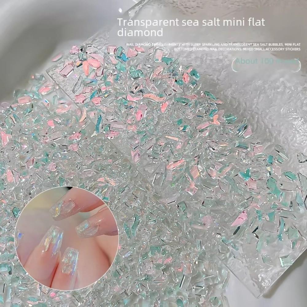 Transparent Nail Charms Diamond Sea Salt Bubble Nail Decorations Ins Nail Art Irregular Drill