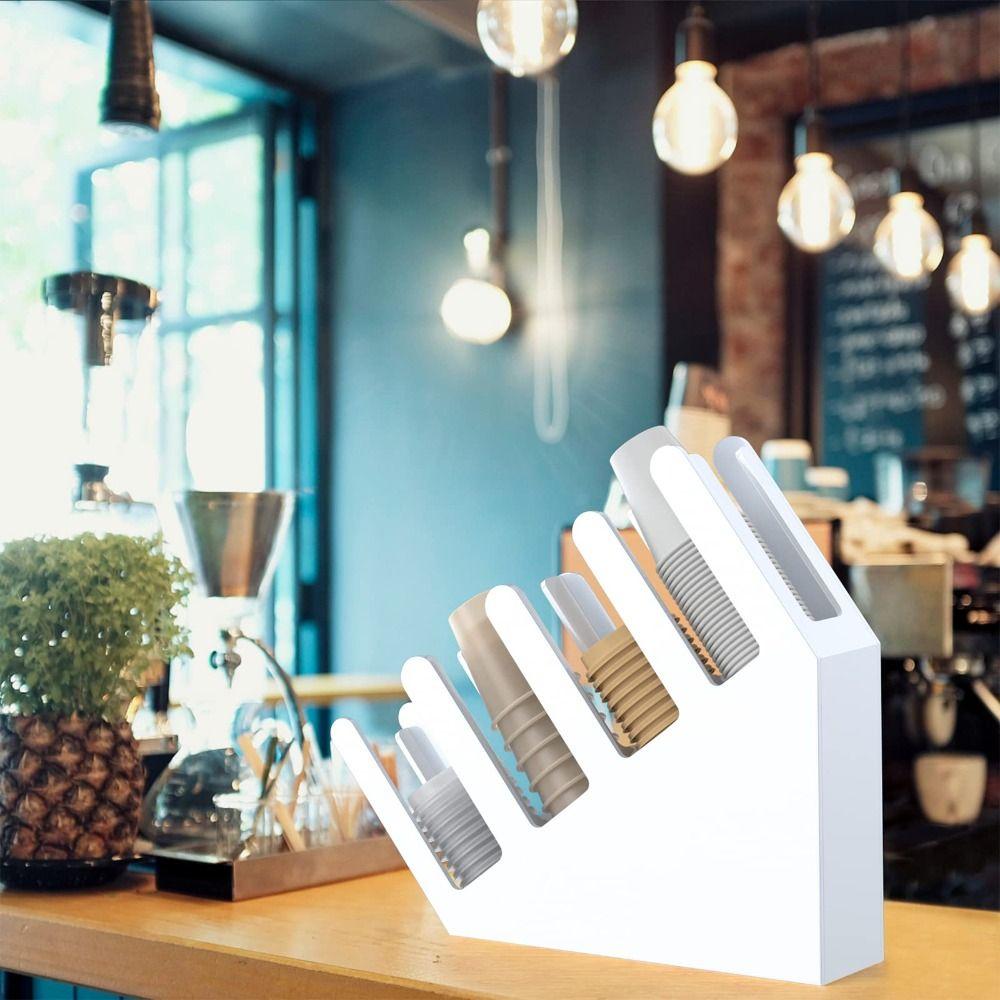 Plastic Storage Rack Coffee Shop Cup Holder 4 Layers Disposable Cup Holder  Coffee Shop
