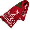 Women's Red Knitted Wool Scarf: New Year & Christmas, Warm & Versatile for Autumn/Winter