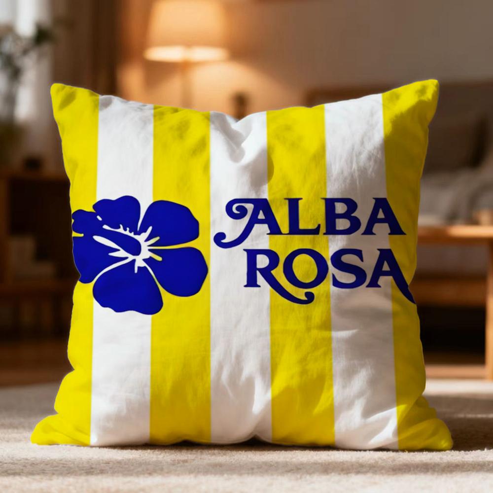 Hot A-Aalba rosaed Cushion Cover Soft Washable Pillow Case Multi-Scene for Couch Bed Travel Office Use