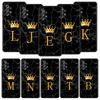 Crown Letter A Phone Case For Samsung Galaxy A17 A07 A55 A35 A25 A15 A05s A33 5G A31 A23 A21s A13 A41 A73 A53 A51 A71 A03s Cover