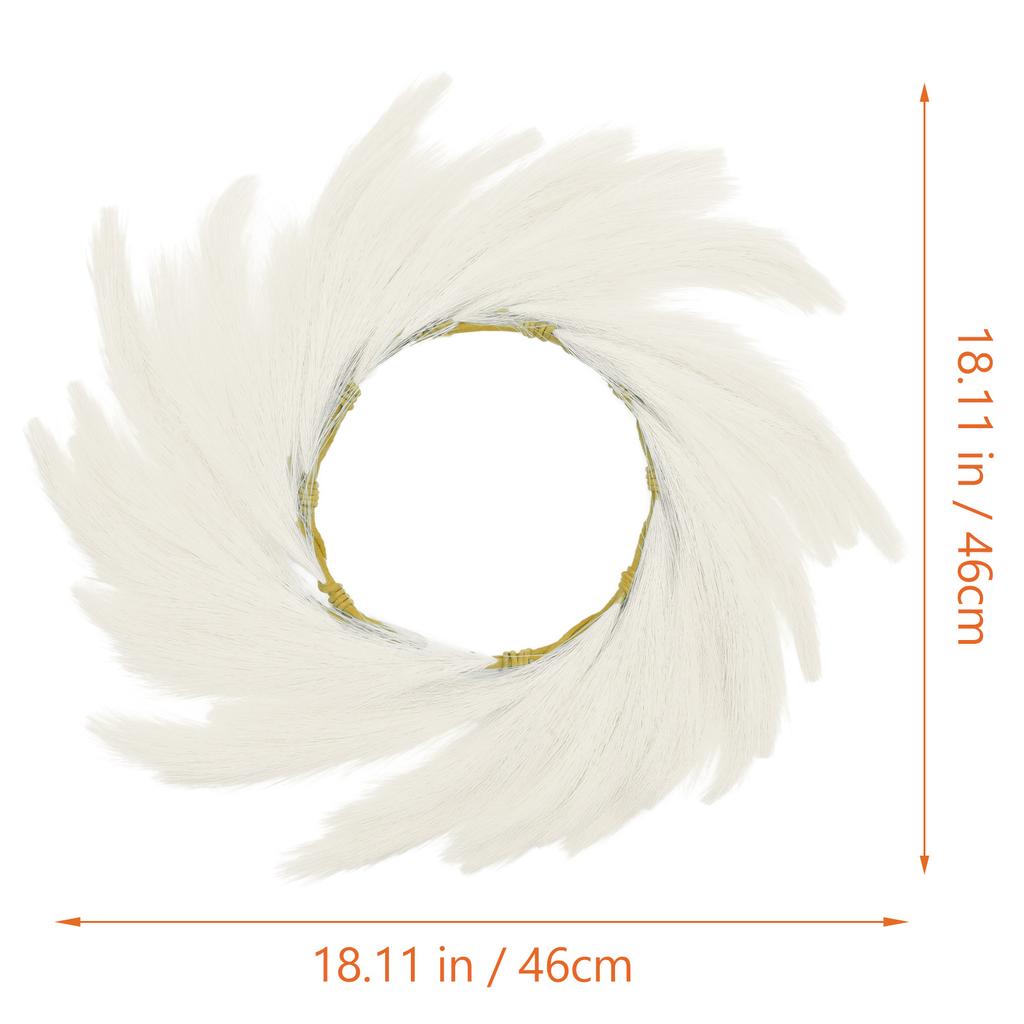 Artificial Phragmites Wreath Simulated Reed Wreath Stylish Faux Pampas Grass Home Ornament Wall Hanging Decoration
