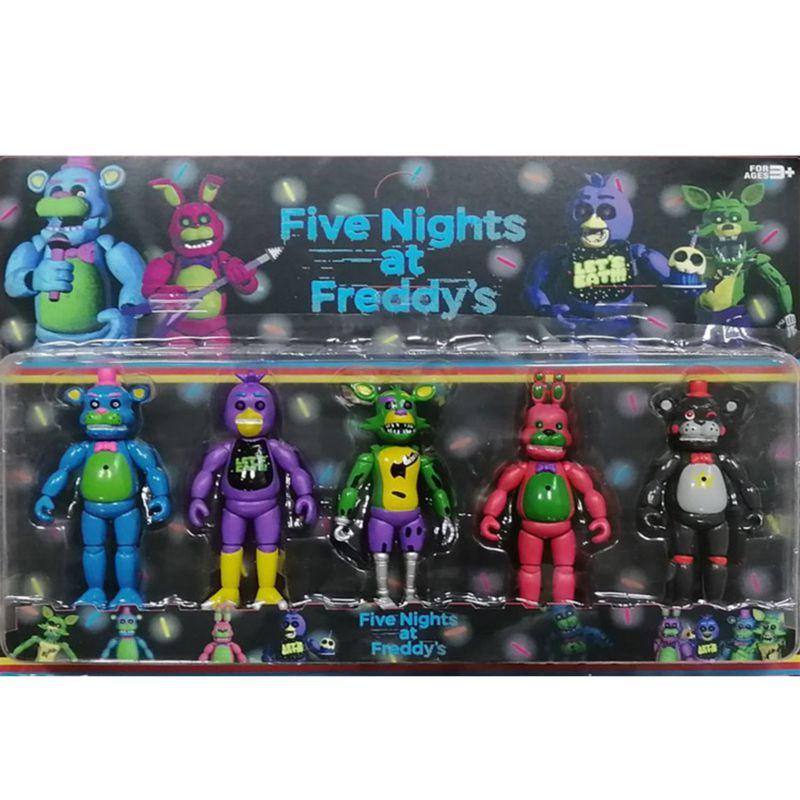 Żywe 5 sztuk Jasne Figurki Akcji Five Nights At Freddy's Zestaw Do Dekoracji Tortu