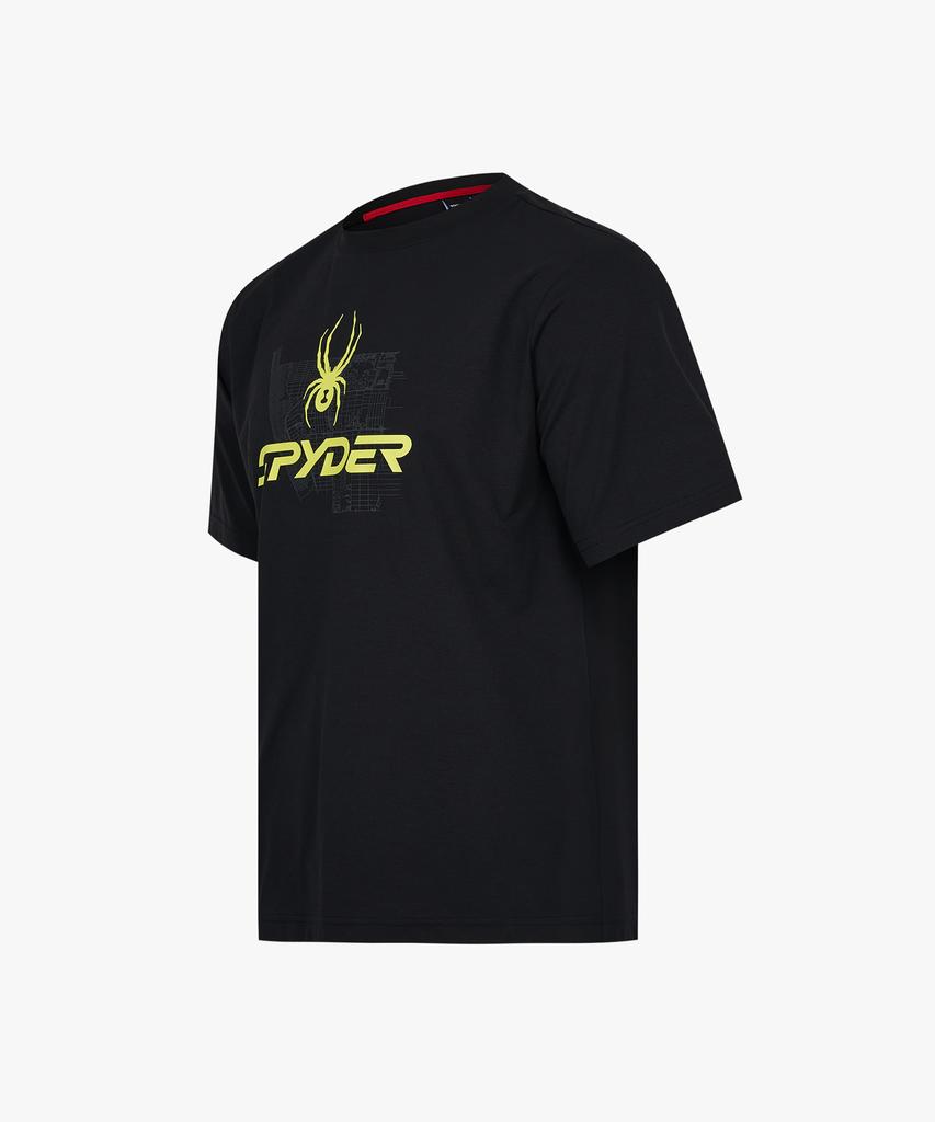 SPYDER Duotech Men'S Graphic Short Sleeve T-Shirt Spkmcnrs311Mblk