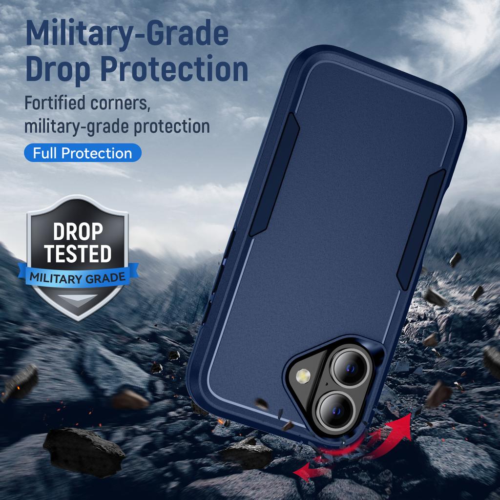 Military Grade Shockproof Armor Case for Iphone 17 Pro Max 17 Air 16 16e 15 14 Plus 12 13 Iphone17 Iphone16 Cell Phone Cases