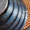 Vintage Copper Bowl,Handcrafted Thread Texture Picnic Soup 19 cm Bowl,For Home Portable Thickened Copper Fruit Plate Tableware