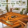 Crystal Velvet Square Rug Custom NameHull FC Pattern Non Slip Home Floor Decor Rug