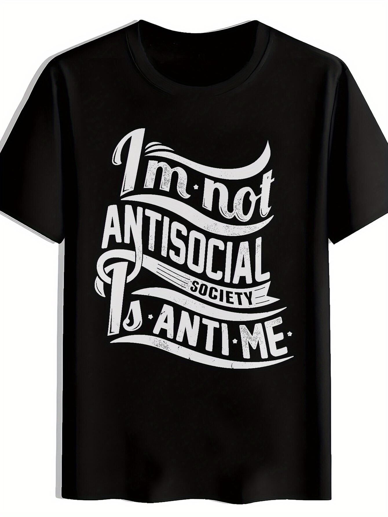 T-shirt A Black Text Print with a White Circular Background XXL