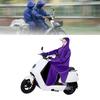 Electric Bike Raincoat Enlarged Protection Oxford Cloth Adults Sleeve Rain Poncho for Cycling Purple 5XL