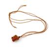 Hand-Woven Natural Stone Crystal Rough Stone Mesh Pocket Adjustable Necklace Pendant N707
