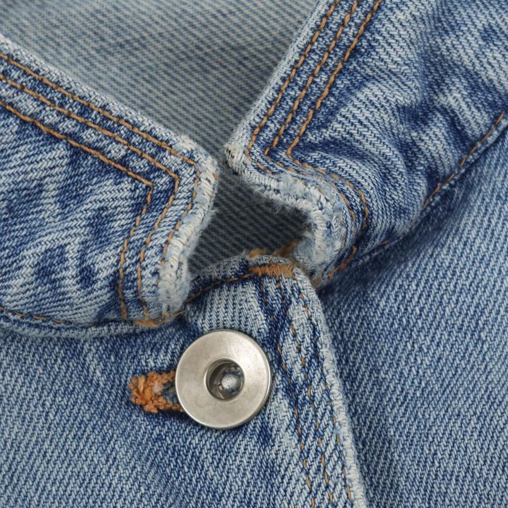 Autumn new multi-pocket zipper decorative elastic waist denim jacket 8727270
