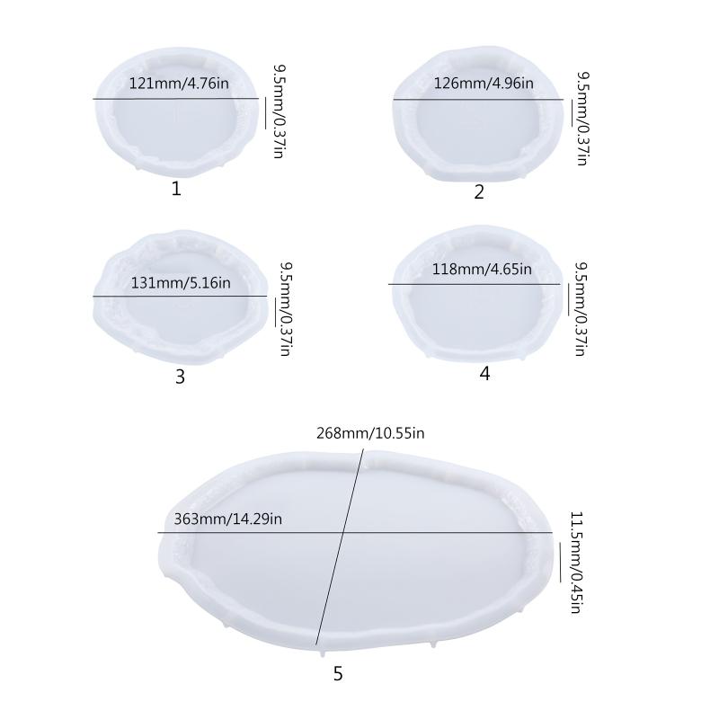 Irregular Tray Molds DIY Coaster Molds Silicone Trinket Dish Molds Epoxy Resin Casting Molds for DIY Casting Home Decor