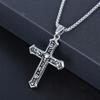 Necklace Silver Chain Steel Cross Skull 363